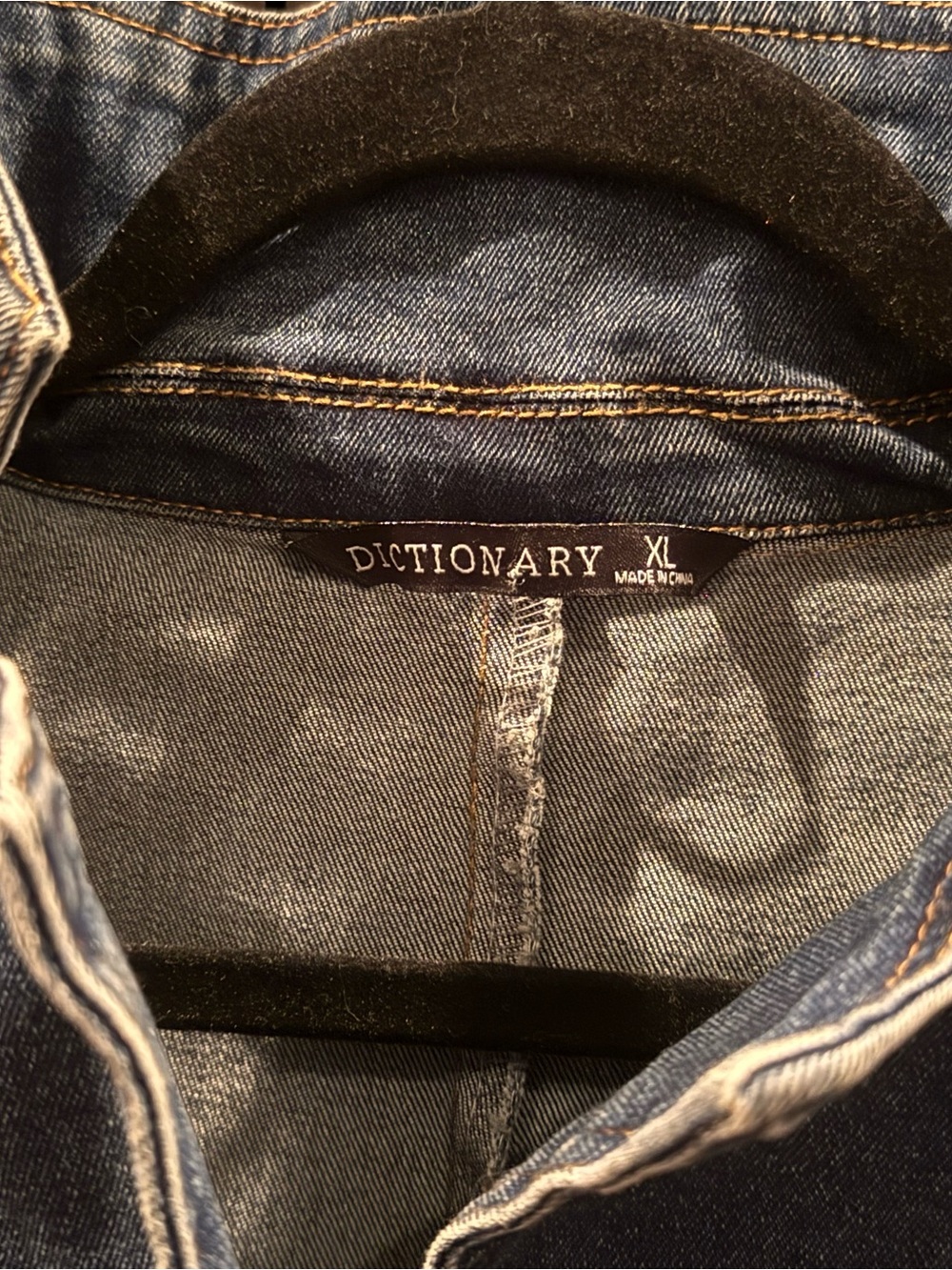 Dictionary Women's Dark Blue Denim Double-Breasted Vest - Picture 2 of 5